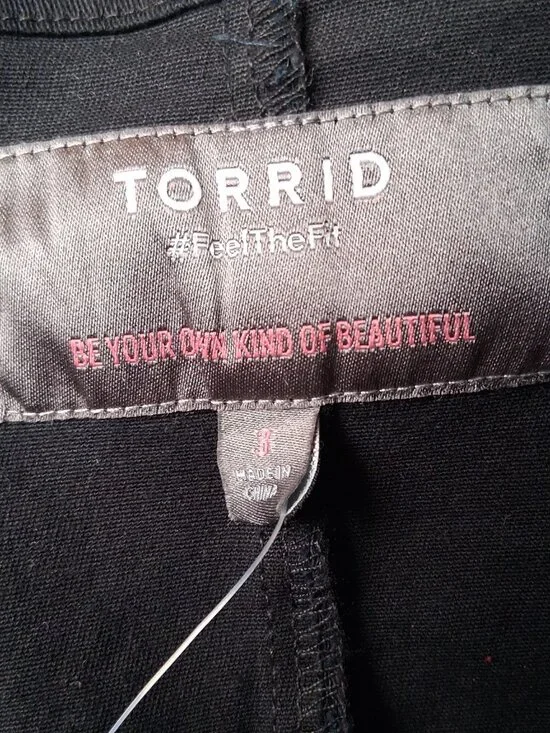 Torrid Size 3 Military Style Jacket Plus Size 3X Army Stretch Twill Black New - Picture 12 of 16